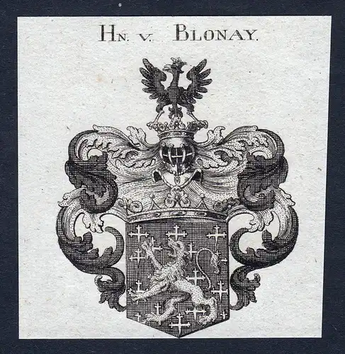 Hn. v. Blonay - Blonay Wappen Adel coat of arms heraldry Heraldik