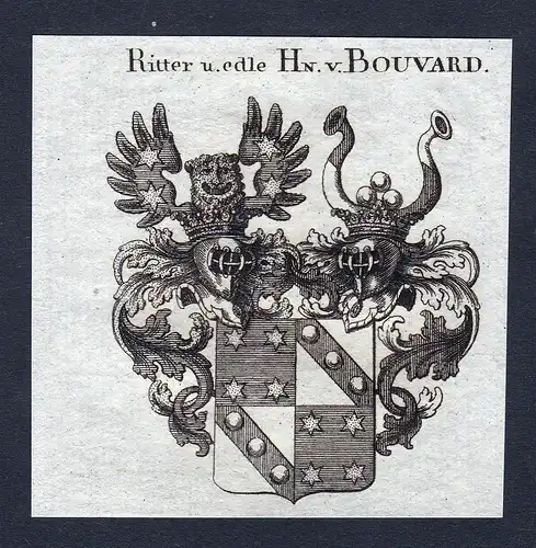 Ritter u. edle Hn. v. Bouvard - Bouvard Wappen Adel coat of arms heraldry Heraldik
