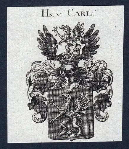 Hn. v. Carl - Carl Karl Wappen Adel coat of arms heraldry Heraldik