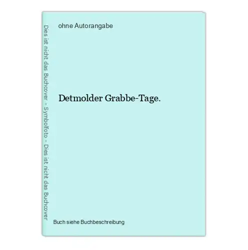 Detmolder Grabbe-Tage.