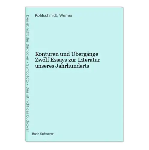 Konturen und Übergänge Zwölf Essays zur Literatur unseres Jahrhunderts