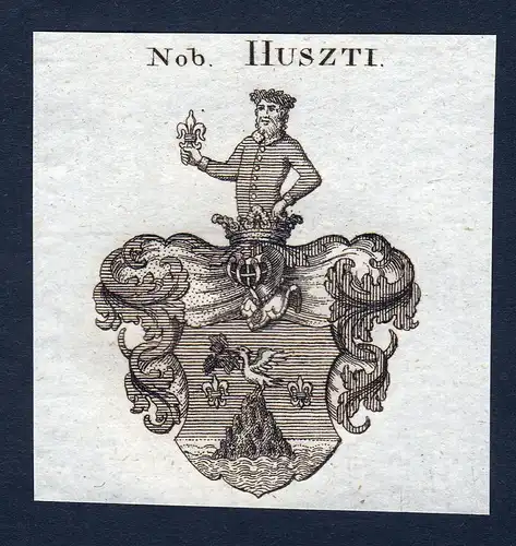 Nob. Iluszti - Iluszti Wappen Adel coat of arms Kupferstich  heraldry Heraldik