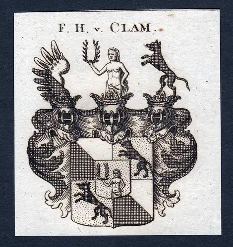 F.H. v. Clam - Clam Österreich Wappen Adel coat of arms heraldry Heraldik