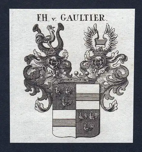 F.H. v. Gaultier - Gaultier Wappen Adel coat of arms heraldry Heraldik