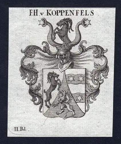 F.H. v. Koppenfels - Koppenfels Wappen Adel coat of arms heraldry Heraldik