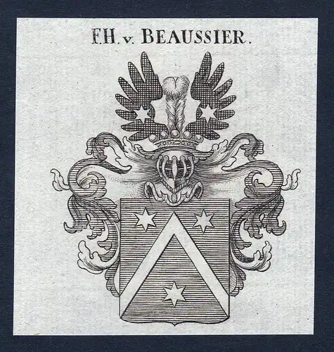 F.H. v. Beaussier - Beaussier Wappen Adel coat of arms heraldry Heraldik