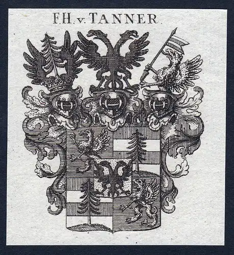F.H. v. Tanner - Tanner Wappen Adel coat of arms heraldry Heraldik
