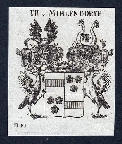 F.H. v. Mihlendorff - Mihlendorff Mihlendorf Wappen Adel coat of arms heraldry Heraldik