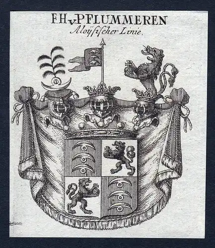 F.H. v. Pflummeren - Pflummeren Wappen Adel coat of arms heraldry Heraldik