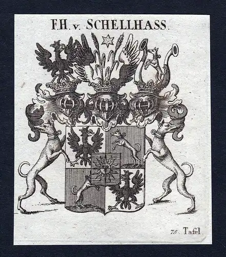 F.H. v. Schnellhass - Schnellhass Wappen Adel coat of arms heraldry Heraldik