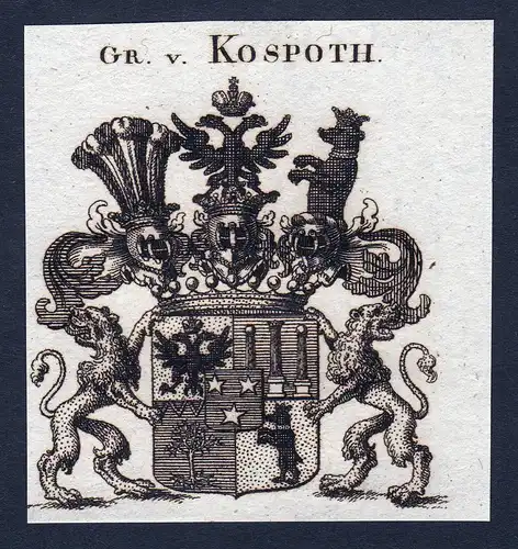 Gr. v. Kospoth - Kospoth Thüringen Wappen Adel coat of arms heraldry Heraldik