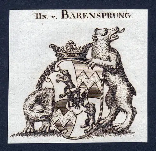 Hn. v. Bärensprung - Bärensprung Baerensprung Wappen Adel coat of arms heraldry Heraldik
