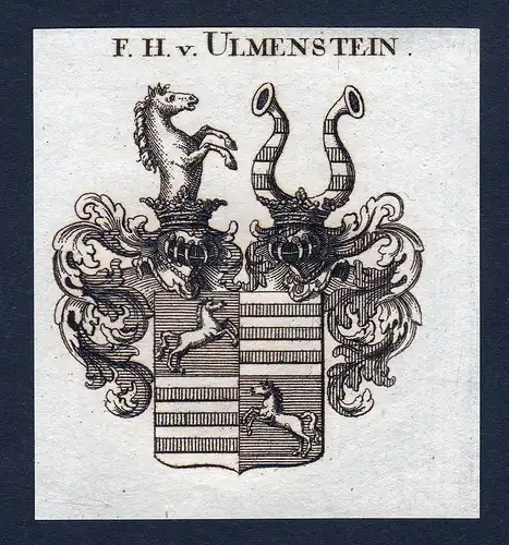 F.H. v. Ulmenstein - Ulmenstein Wappen Adel coat of arms heraldry Heraldik