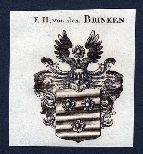 F.H. von dem Brinken - Brinken Brincken Wappen Adel coat of arms heraldry Heraldik