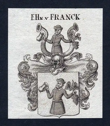 F.Hn. v. Franck - Franck Frank Wappen Adel coat of arms heraldry Heraldik