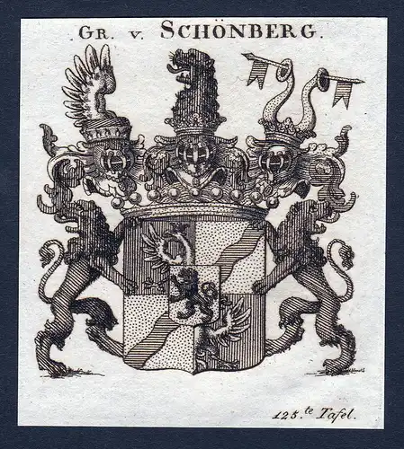 Gr. v. Schönberg - Schönberg Sachsen Thüringen Wappen Adel coat of arms heraldry Heraldik