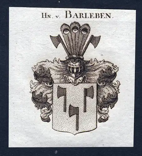 Hn. v. Barleben - Barleben Sachsen-Anhalt Wappen Adel coat of arms heraldry Heraldik
