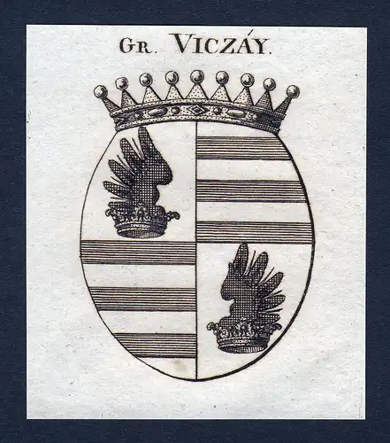 Gr. Viczay - Viczay Wappen Adel coat of arms heraldry Heraldik