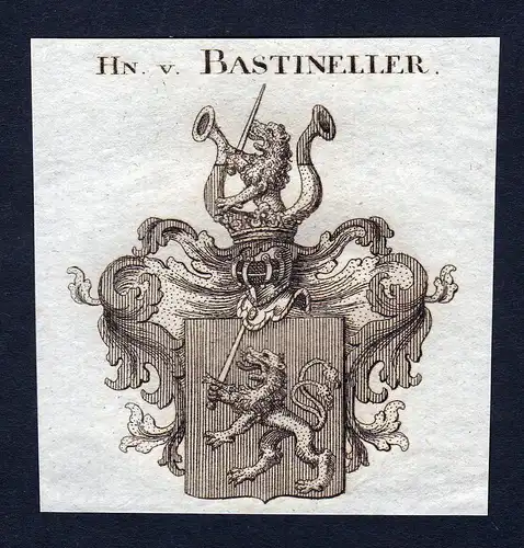 Hn. v. Bastineller - Bastineller Wappen Adel coat of arms heraldry Heraldik