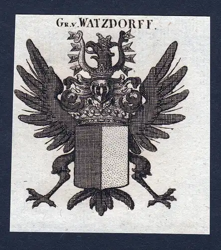 Gr. v. Watzdorff - Watzdorff Watzdorf Wappen Adel coat of arms heraldry Heraldik