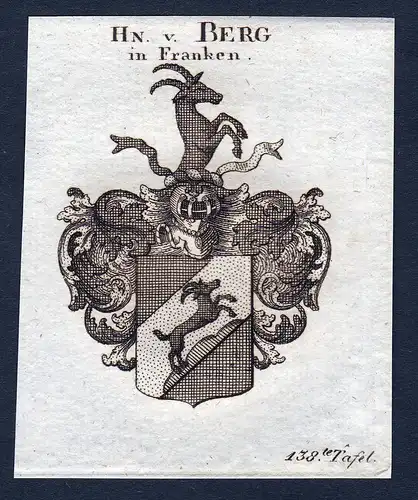 Hn. v. Berg in Franken - Berg Franken Wappen Adel coat of arms heraldry Heraldik