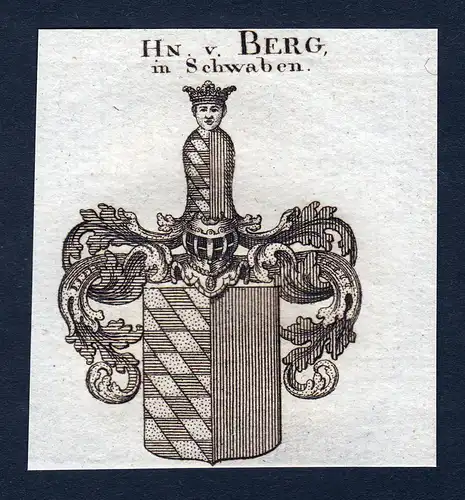 Hn. v. Berg, in Schwaben - Berg Schwaben Wappen Adel coat of arms heraldry Heraldik