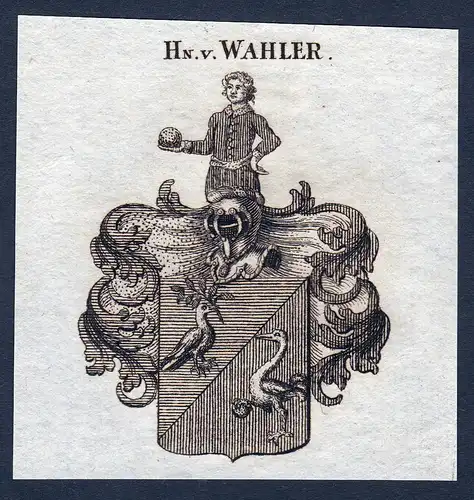 Hn. v. Wahler - Wahler Wappen Adel coat of arms heraldry Heraldik