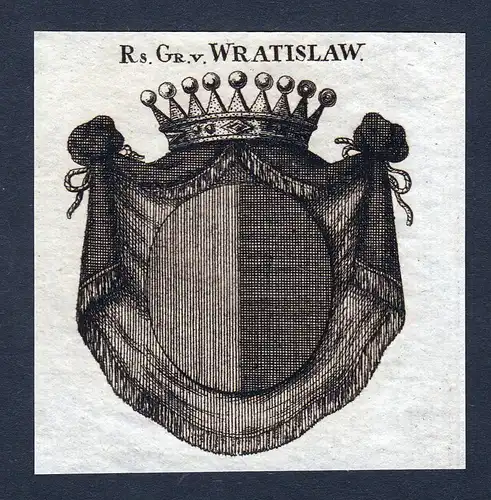 Rs. Gr. v. Wratislaw - Wratislaw Wappen Adel coat of arms heraldry Heraldik