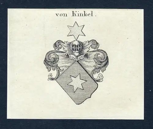 Von Kinkel - Kinkel Wappen Adel coat of arms Kupferstich  heraldry Heraldik