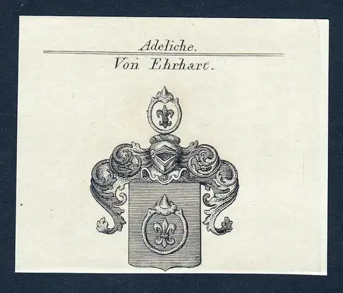 Von Ehrhart - Ehrhart Wappen Adel coat of arms Kupferstich  heraldry Heraldik