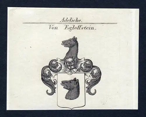 Von Egloffstein - Egloffstein Wappen Adel coat of arms Kupferstich  heraldry Heraldik