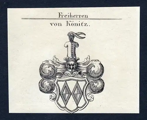 Von Könitz - Könitz Koenitz Wappen Adel coat of arms Kupferstich  heraldry Heraldik