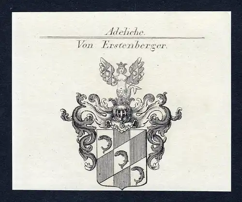 Von Erstenberger - Erstenberger Wappen Adel coat of arms Kupferstich  heraldry Heraldik