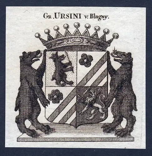 Gr. Ursini v. Blagay - Blagay Blagai Wappen Adel coat of arms heraldry Heraldik