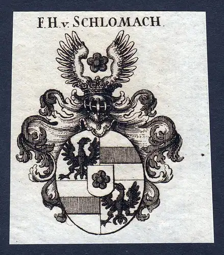 F. Hn. v. Schlomach - Ernst Friedrich Schlomach Wappen Adel coat of arms heraldry Heraldik