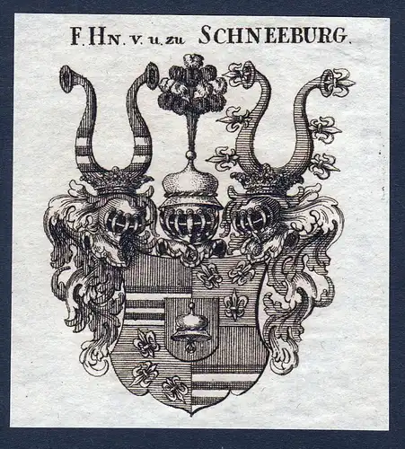 F. Hn. v. u. zu Schneeburg - Schneeburg Wappen Adel coat of arms heraldry Heraldik