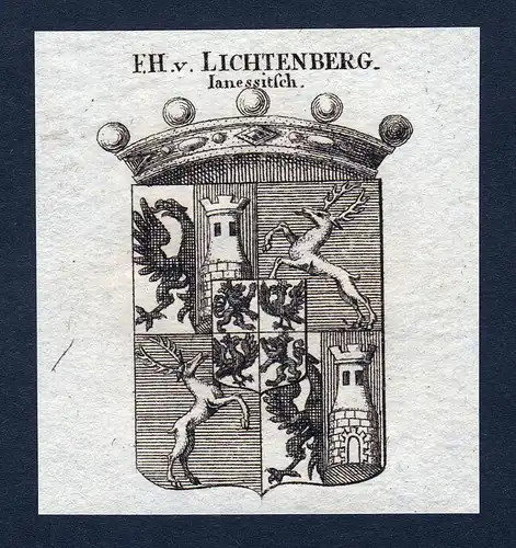 F.h. v. Lichtenberg - Lichtenberg Elsass Wappen Adel coat of arms heraldry Heraldik