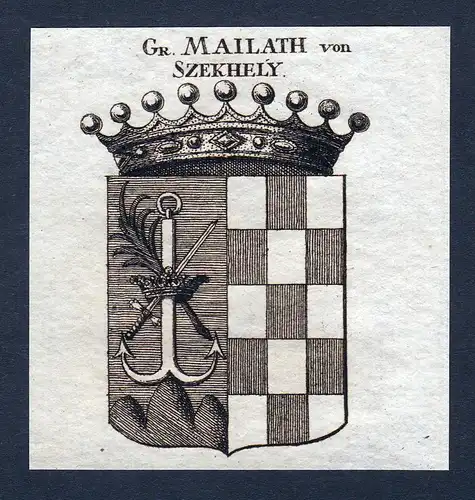Gr. Mailath von Szekhely - Mailath Szekhely Wappen Adel coat of arms heraldry Heraldik