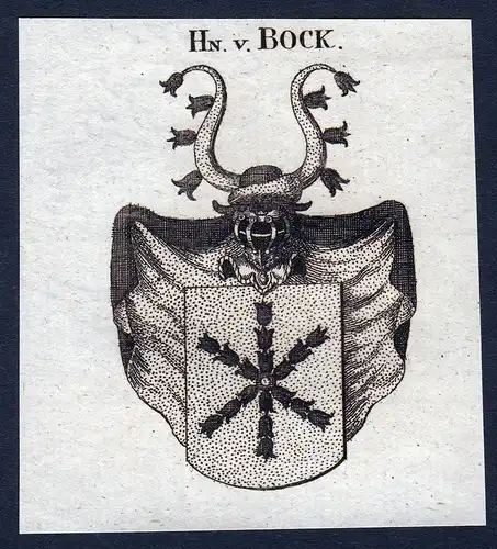 Hn. v. Bock - Bock Wappen Adel coat of arms heraldry Heraldik
