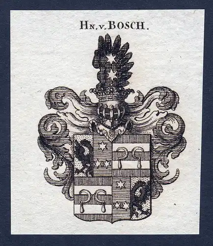 Hn. v. Bosch - Bosch Wappen Adel coat of arms heraldry Heraldik