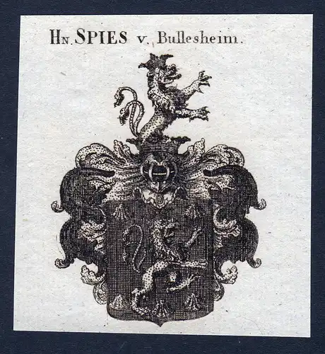 Hn. Spies v. Bullesheim - Spies Bullesheim Büllesheim Rheinland Wappen Adel coat of arms heraldry Heraldik