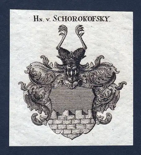 Hn. v. Schorokofsky - Schorokofsky Schorokofski Wappen Adel coat of arms heraldry Heraldik