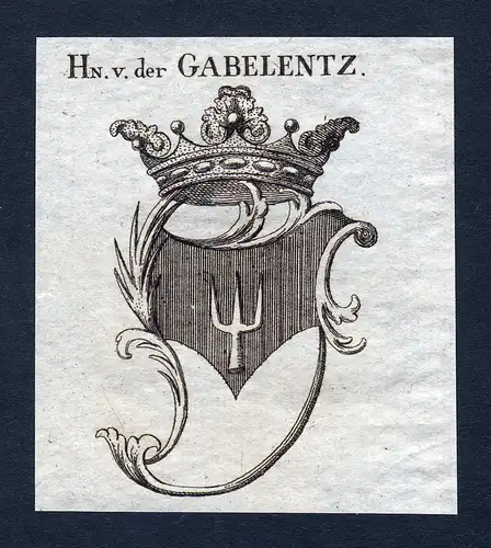 Hn. v. der Gabelentz - Gabelentz Meißen Wappen Adel coat of arms heraldry Heraldik