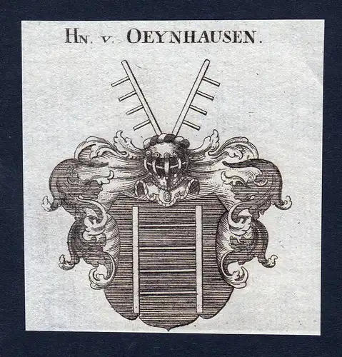 Hn. v. Oeynhausen - Oeynhausen Oyenhausen Oynhausen Oinhausen Öynhausen Wappen Adel coat of arms Kupferstich