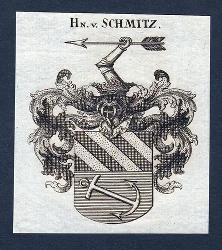 Hn. v. Schmitz - Franz Edmund Josef Schmitz-Grollenburg Wappen Adel coat of arms heraldry Heraldik