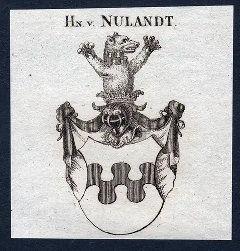 Hn. v. Nulandt - Nulandt Nuland Wappen Adel coat of arms heraldry Heraldik