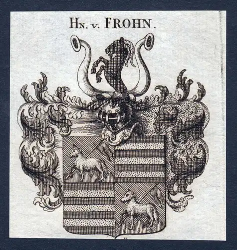 Hn. v. Frohn - Frohn Fron Wappen Adel coat of arms heraldry Heraldik