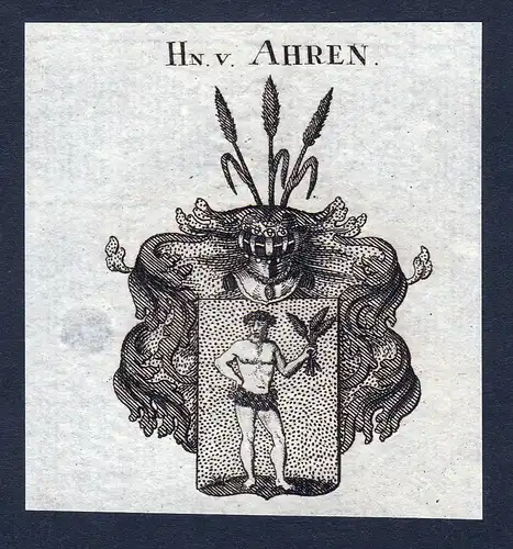 Hn. v. Ahren -  Ahren Aaren Wappen Adel coat of arms heraldry Heraldik