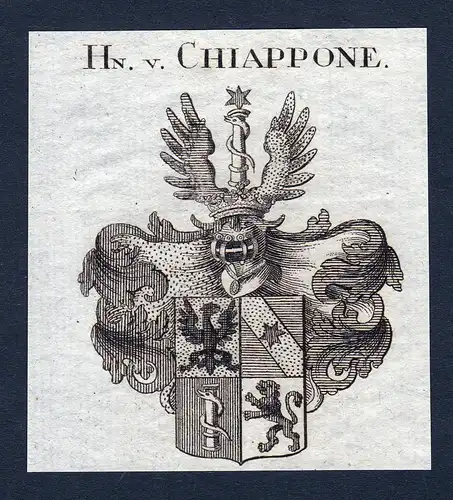 Hn. v. Chiappone - Chiappone Wappen Adel coat of arms heraldry Heraldik