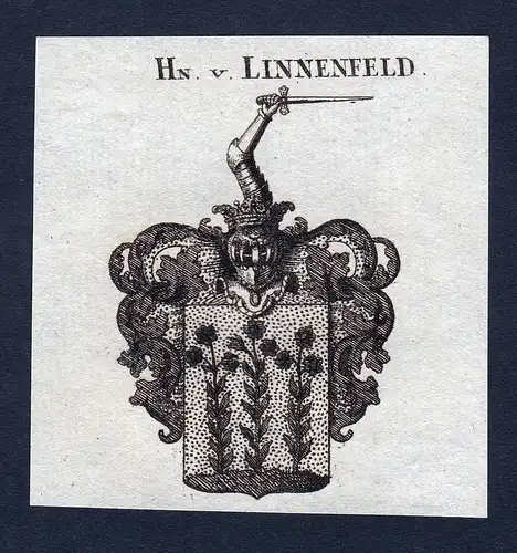 Hn. v. Linnenfeld - Linnenfeld Wappen Adel coat of arms heraldry Heraldik